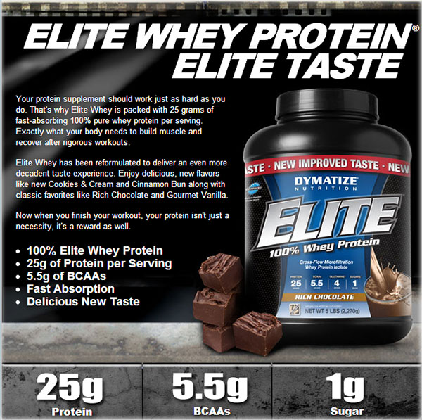 Elite 100% Whey Protein 908g Dymatize