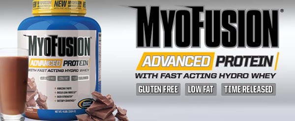Myofusion Advanced Protein è il nuovo blend proteico della Gaspari Nutrition ricco in proteine del siero del latte e caseine micellari, completamente privo di glutine