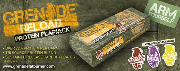 Grenade Reload Protein Flapjack Bar Barrette bilanciata Reload Protein Flapjack Bar