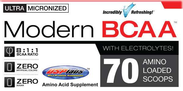 modern bcaa+ della usp labs aminoacidi ramificati in polvere per migliorare il recupero muscolare