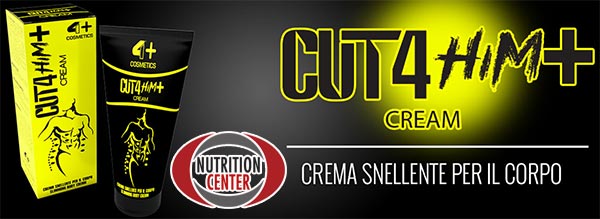 Cut 4 Him+ Cream crema drenante e snellente a base di caffeina, carnitina e estratti vegetali drenanti 