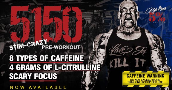 5150 Pre-Workout integratore che migliora il pompaggio, la resistenza e la spinta mentale, contiene 400 milligrammi di caffeina