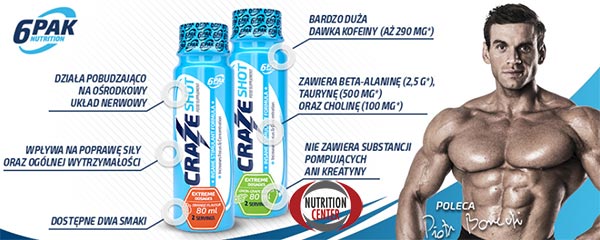 Craze Energy Shot pre workout liquido a rapido rilascio