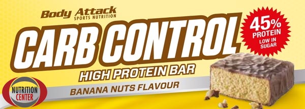 carb control bar della body attack barretta proteica da 100 grammi con elevata percentuale proteica