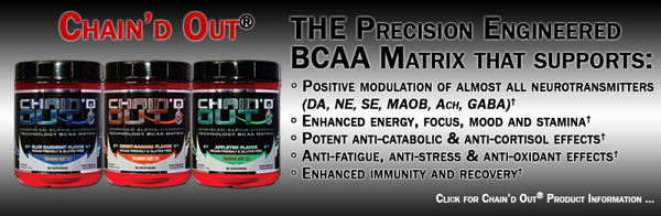 chain'd out per ottenere un più veloce recupero post allenamento, e inibire la presenza del cortisolo