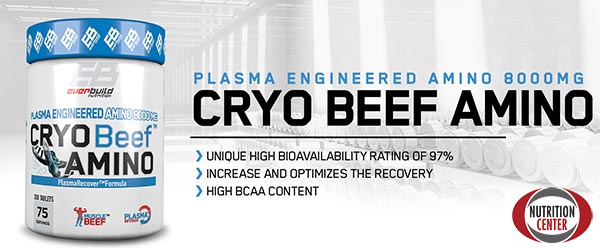 Cryo Beef Amino pool di frazioni polipèeptiche ricche di bcaa ramificati, il massimo per ottimizzare la crescita dei muscoli