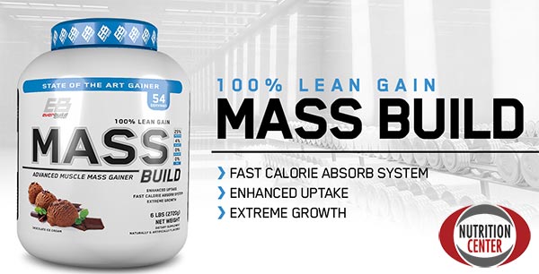 Mass Build miscela ipercalorica per la crescita muscolare, contiene carboidrati e proteine