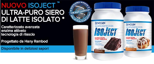 isoject della evogen innovativo integratore proteico ricco in amminoacidi essenziali e privo di glutine
