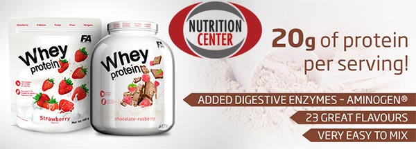 Fitness authority whey protein miscela a base di proteine del siero del latte a rapida assimilazione ideali per il post workout