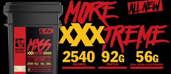 Mutant Mass XXXtreme 2500 weight gainer ipercalorico ottimo per sviluppare massa nella fase di recupero