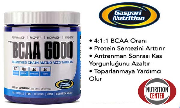 bcaa 600 gaspari aminoacidi ramificati 4:1:1 per una maggiore produzione energetica