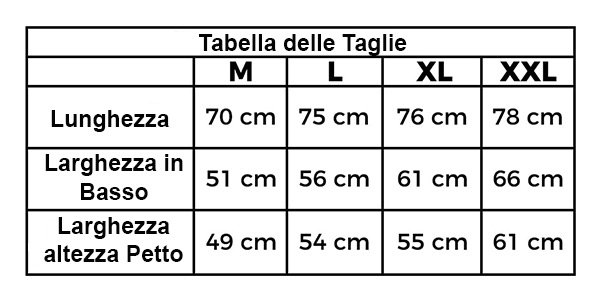 guida alle taglie dtn8 gaspari t-shirt