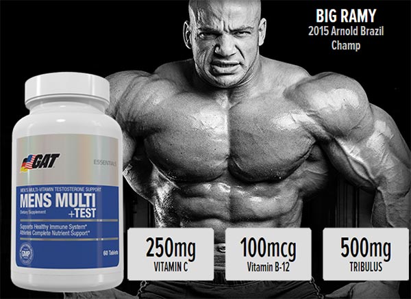 mens multi + test integratore a base di vitamine e minerali concentrati arricchito con tribulus terrestris prodotto dall'azienda gat