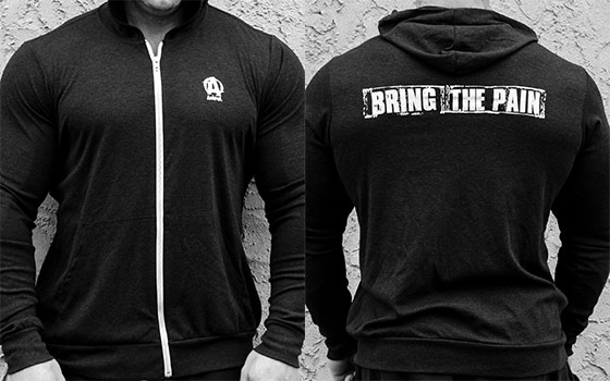 Animal Lightweight Charcoal Hoodie with Zipper universal nutrition