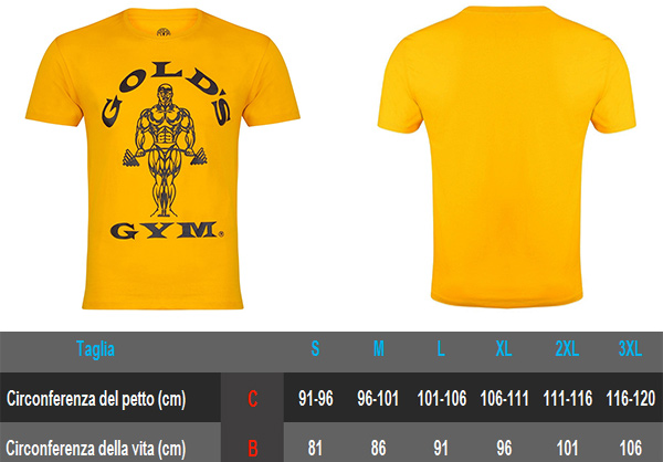 muscle joe t-shirt gold's gym maglia per allenamento