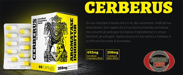 cerberus prodotto stimolante natuarle per il testosterone, ottimo per incentivare forza fisica e massa muscolare