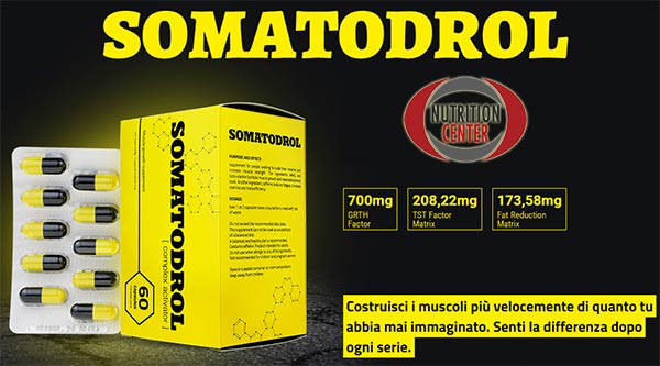 somatodrol catalizzatore ipertrofico, ideale per accrescere i muscoli in poco tempo