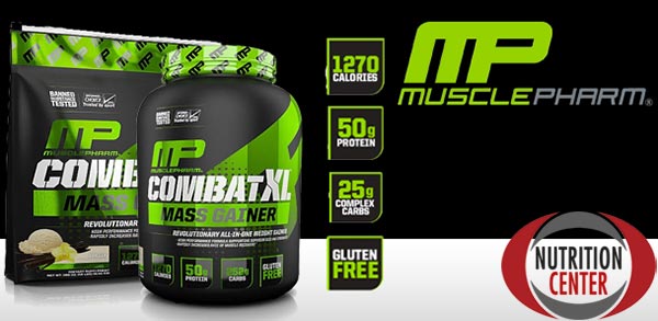 combat xl mass gainer integratore post workout della musclepharm a base di proteine e carboidrati, utile per aumentare la massa muscolare