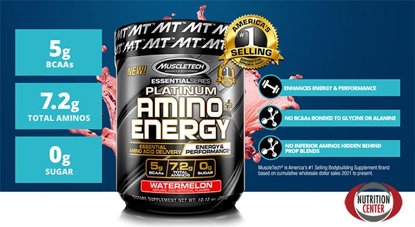 Platinum Amino + Energy pre workout energetico e anabolico arricchito di caffeina ed epigallocatechine gallato