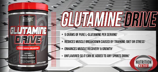 glutamine drive nutrex amminoacido di fondamentale importanza per il recupero muscolare e per ostacolare il catabolismo in allenamento