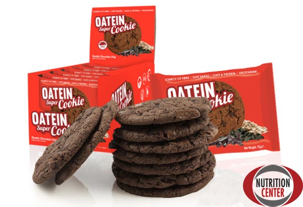 oatein super cookie biscotto con 16 grammi di proteine e ricco in fibra, ideale come snack proteico