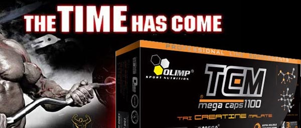 tcm mega caps creatina malato in capsule per la massima resa in allenamento, maggiore energia e resistenza, prodotto dalla olimp