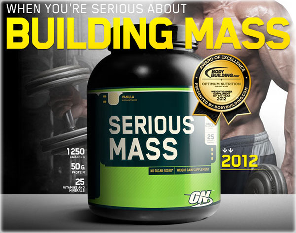 serious mass della optimum nutrition integratore mass gainer per aumentare la muscolatura