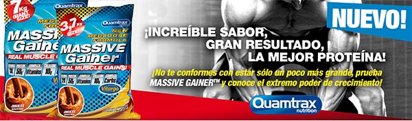 massive gainer ideale per il post workout ideale per chi vuole aumentare la muscolatura prodotto dalla quamtrax nutrition