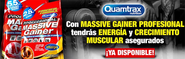 Professional Massive Gainer prodotto per aumentare massa a base di proteine, carboidrati e composti ergogenico anabolici