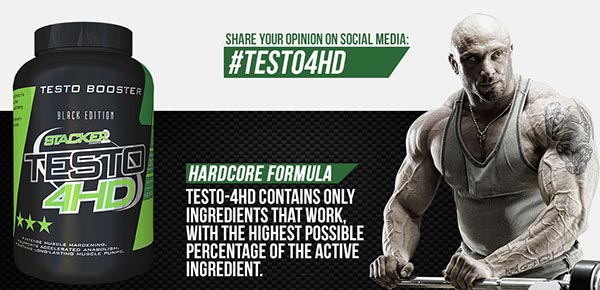 Testo 4hd ricco in estratti vegetali stimola naturalmente la produzione del testosterone ideale per aumentare la muscolatura