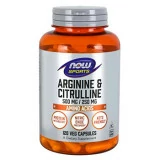arginina citrullina 120cps now foods