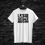 T-shirt motivazionale LET THE GAINZ BEGIN motivated4ever M4E