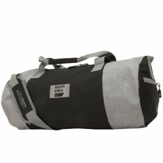 Gold's Gym Contrast Barrel Bag Black/Grey