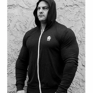 Animal Lightweight Charcoal Hoodie with Zipper