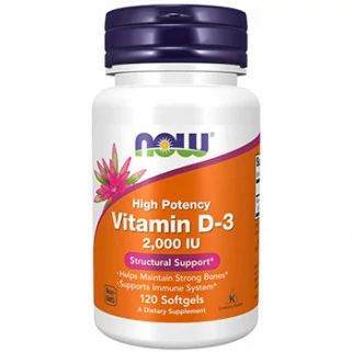 Vitamina D3 2000IU 120 Softgels now foods