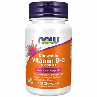 vitamin d3 5000iu 120 chewables now foods
