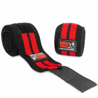 Knee Wraps 98 Inch Black/Red gorilla wear