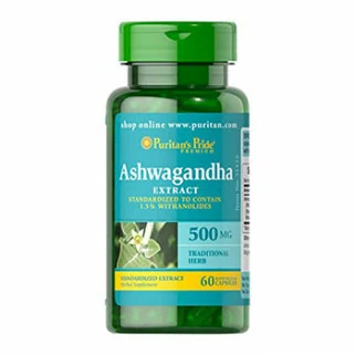 Ashwagandha Extract 500mg 60cps puritan's pride