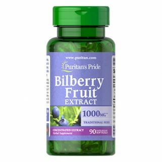 bilberry 4:1 extract 1000mg 90cps puritans pride